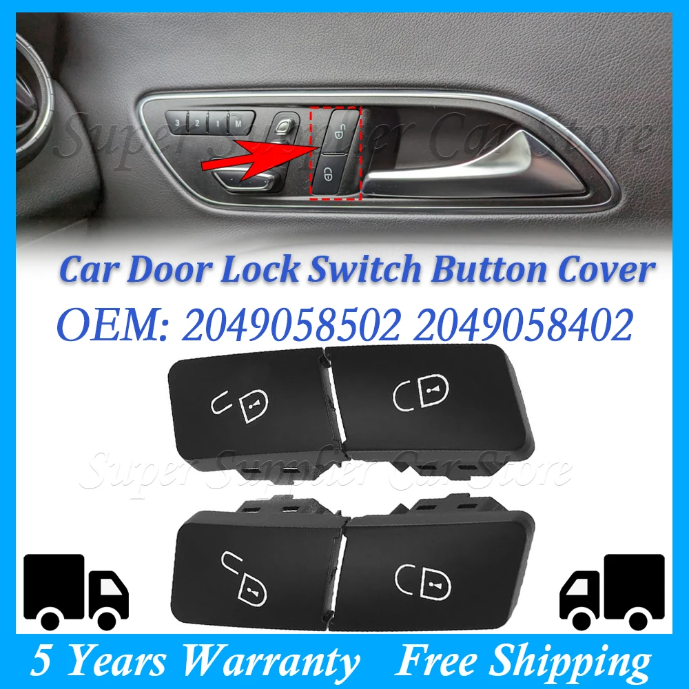 

Кнопка включения дверного замка автомобиля для Benz A B C E GLK Class W204 W212 X204 ML GL GLE GLS W166 W463 W156 W176 2049058502 2049058402