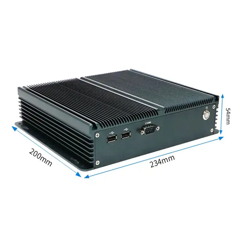 Parteaker Mini PC senza ventola Intel N100 Dual LAN HDMI 6COM 4G/5G SIM GPIO Computer industriale