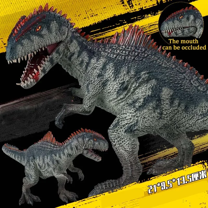 Jurassic Dinosaur Simulation Model, Big Giganotosaurus Action Figures, Dino com Gramado, Coto de árvore, Cena de cacto, Figurinhas Brinquedos, Presentes