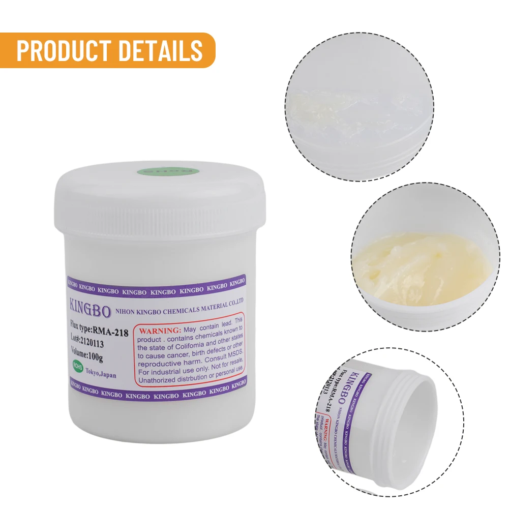 Kingbo RMA-218 100g For BGA Reflow Reball Tacky Soldering Flux Mobile Phone Repair 100 Grams Of Kingbo RMA-218 Flux Can Leave