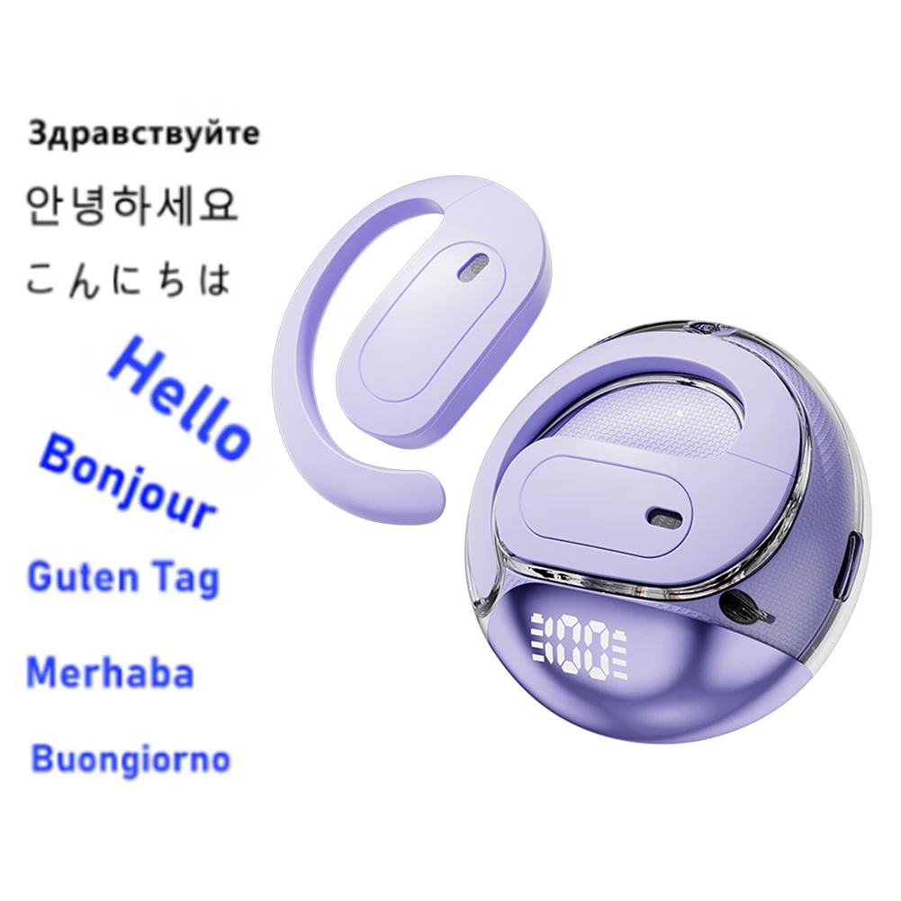 Auricolari traduttore AI 144 lingue Cuffie traduttore Auricolari wireless 5.4 compatibili con Bluetooth Alta precisione al 99%