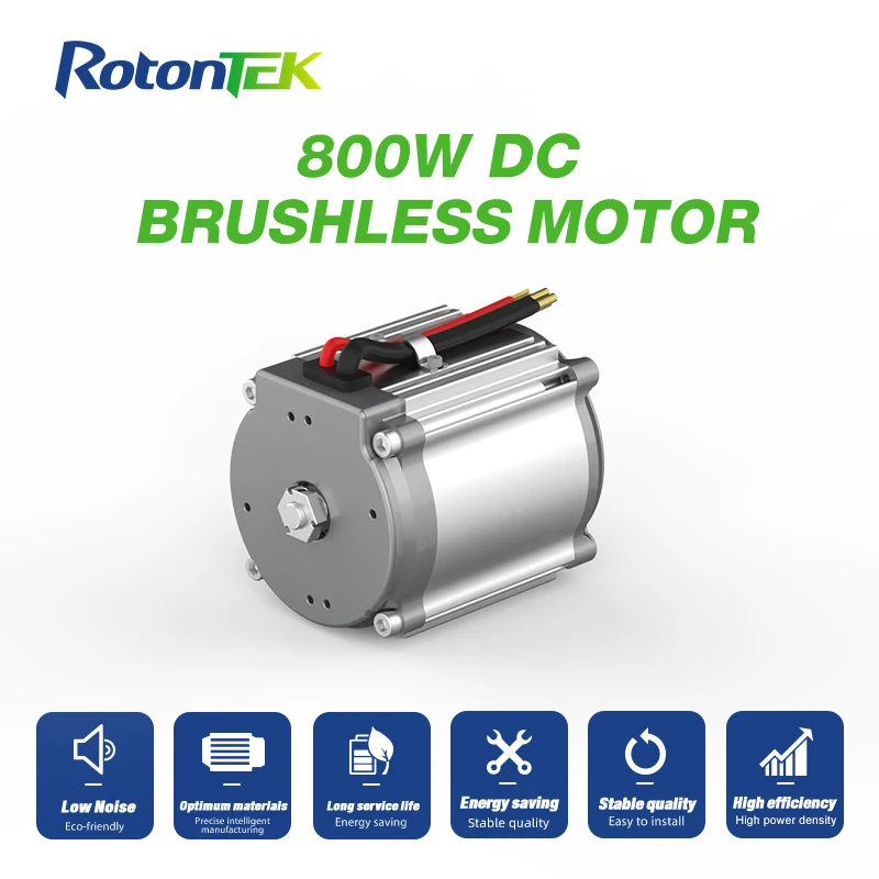 800W 24V/36V/48V Electric Dolly BLDC Motor Low Noise Permanent Magnet Brushless Commutation with Electromagnetic Brake DC Motors