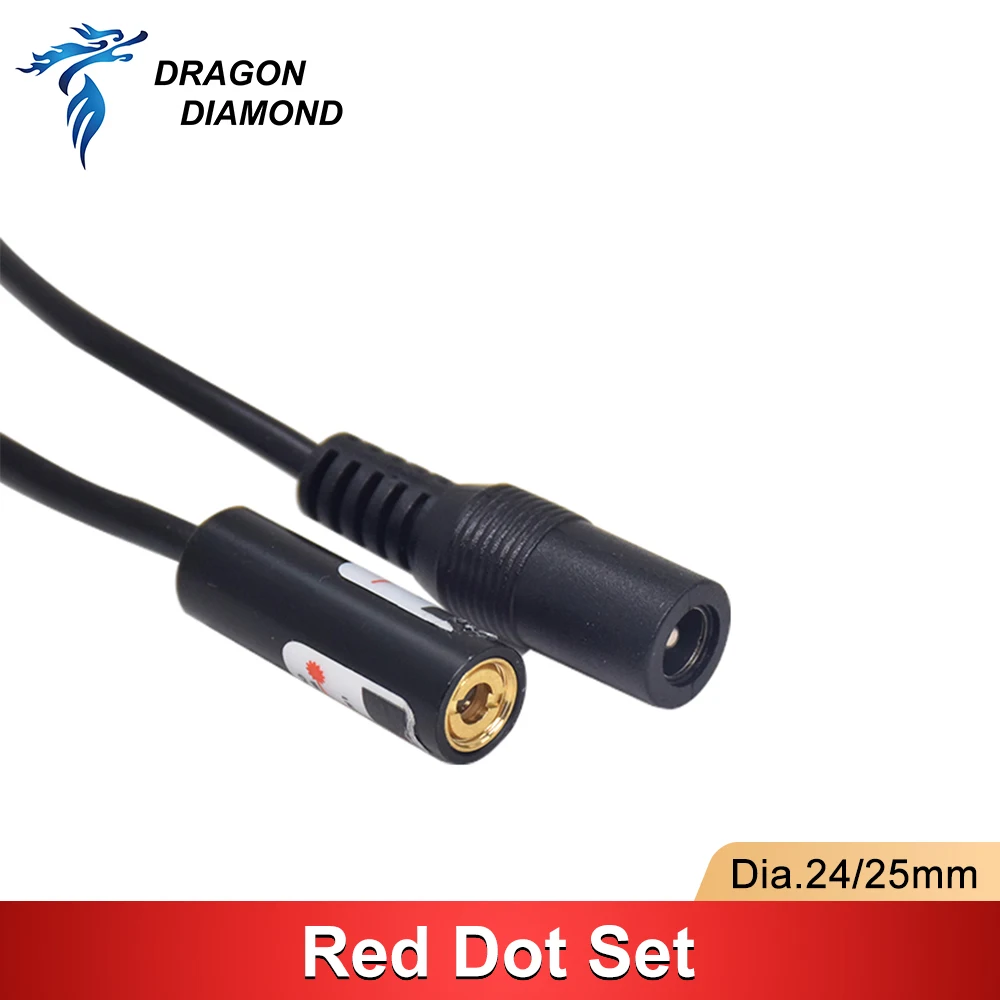 Dragon Diamant Rode Stip Set Positionering Diode Module Apparaat Dia. 24 25Mm Dc 5V Voor Diy Co2 Lasergravure Snijkop