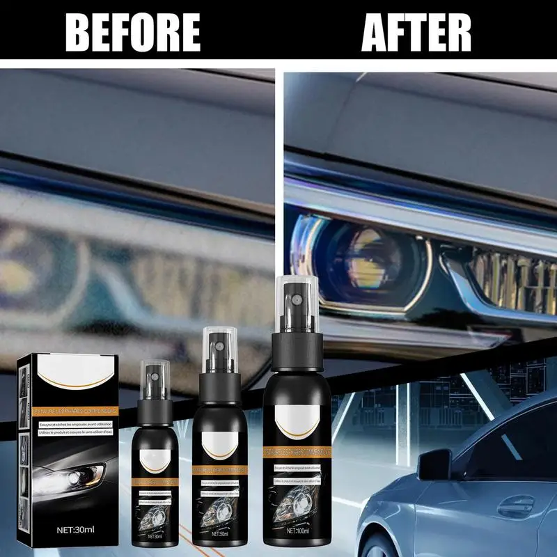 

Car Light Cleaner 30/50/100ml Functional Convenient Wide Application Car Light Scratch Repair Fluid for Truck UV Car Accessories