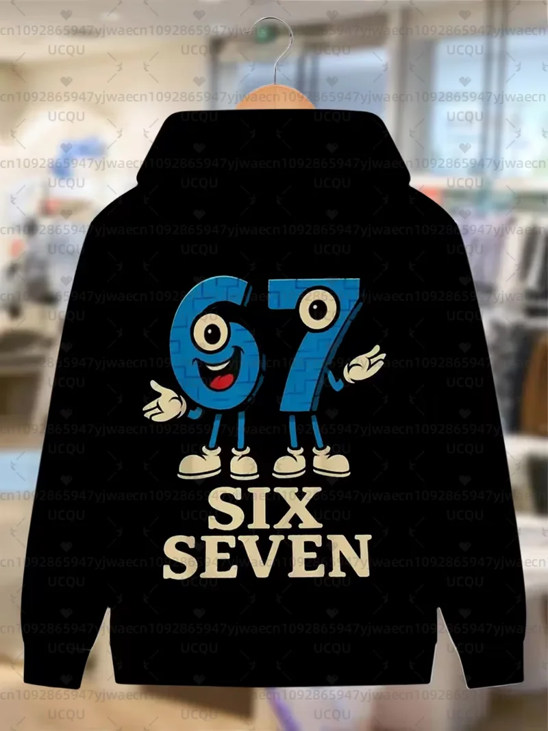 هوديس للأطفال 67 ستة سبعة الدماغ الإيطالي روت الرياضيات نكتة القمم Y2k لعبة قائلا سستة الملابس الرسم Y2k هوديس الأطفال #4