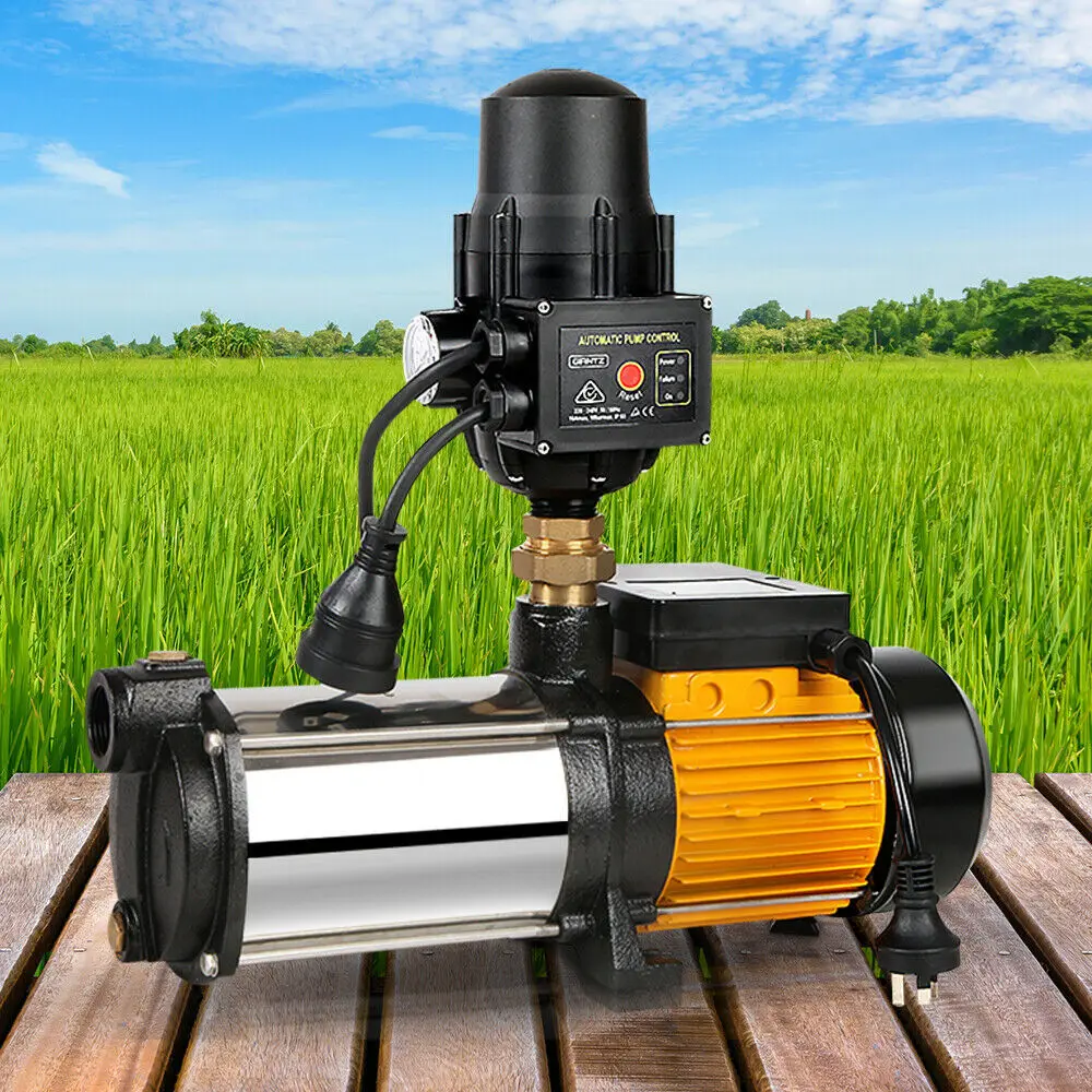 Stainless Steel Screw Self-Priming Water Pump, Industrial Tap Water Booster Pump High Pressure Clean Water Pump EU Plug