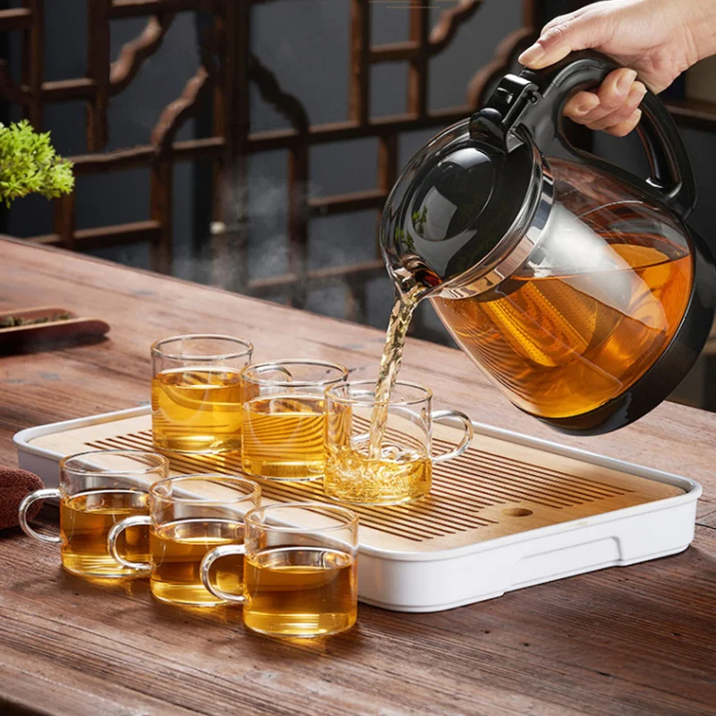 GIANXI Large Capacity Teapot Home Multi-Functional Filter Teapots Thickened High Borosilicate Glass Tea Separation Puer Tea Set