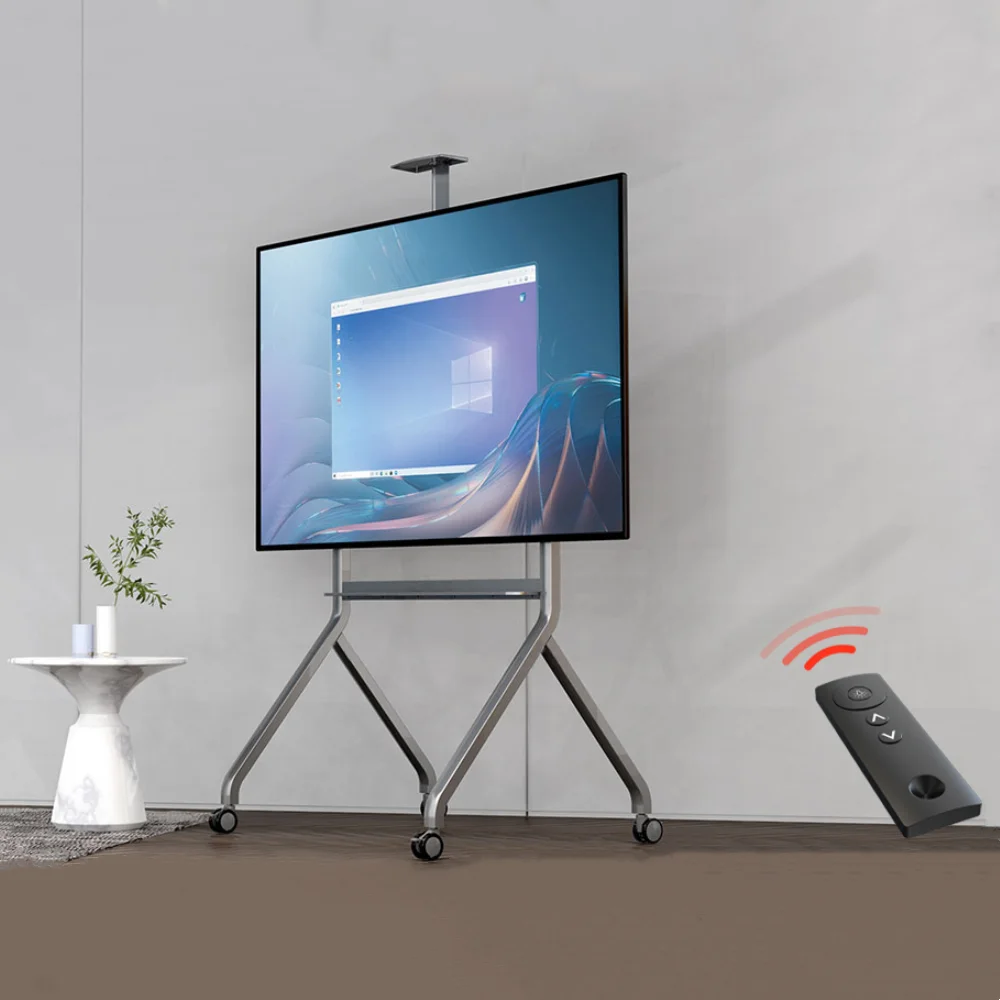 ZJW STLF Advanced Professional Mobile Cart for Extra Large Screen Smart Board and Video Conference Room Solution P220