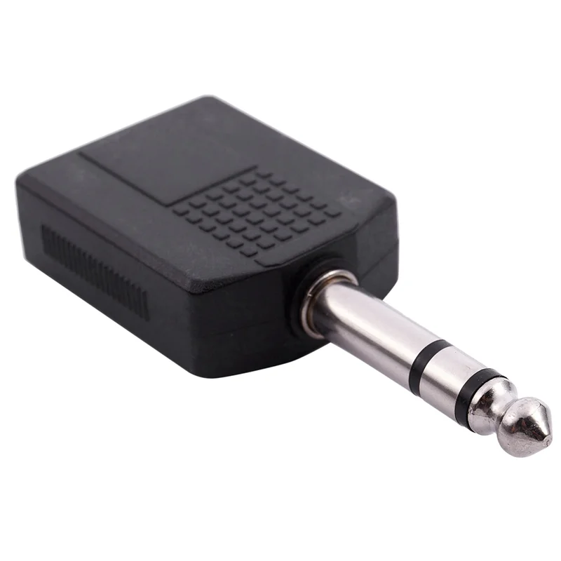 SQPP-4X prise mâle Mono 6.35Mm vers double connecteur adaptateur séparateur de prise femelle 6.35Mm