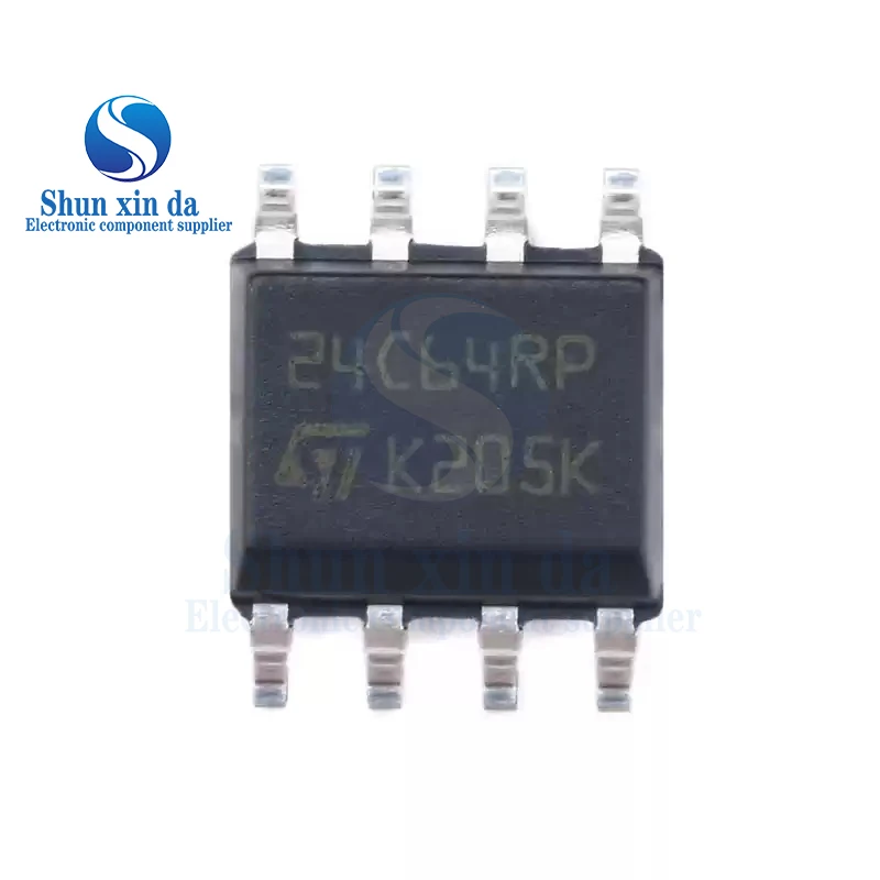 20PCS M24C64-RMN6TP 24C64RP SOP-8 M24C64 M24C64-R SMD 64-Kbit Serial I2C Bus EEPROM IC