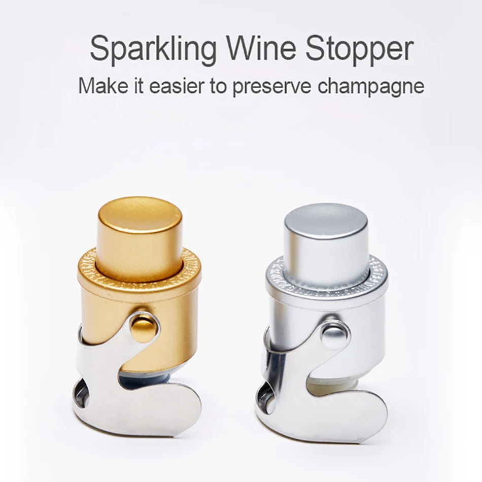 Vacare Champagne Stopper Soda Fles Dop Roestvrij Staal Vonken Wijnfles Spaarder Opblaasbare Luchtdichte Champagne Plug Dop R