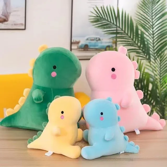 30cm Squishy Dinosaur Doll Plush Toy Sitting Soft Dino Plushie Colorful Little Cartoon Kawaii Animal Peluche Kids Birthday