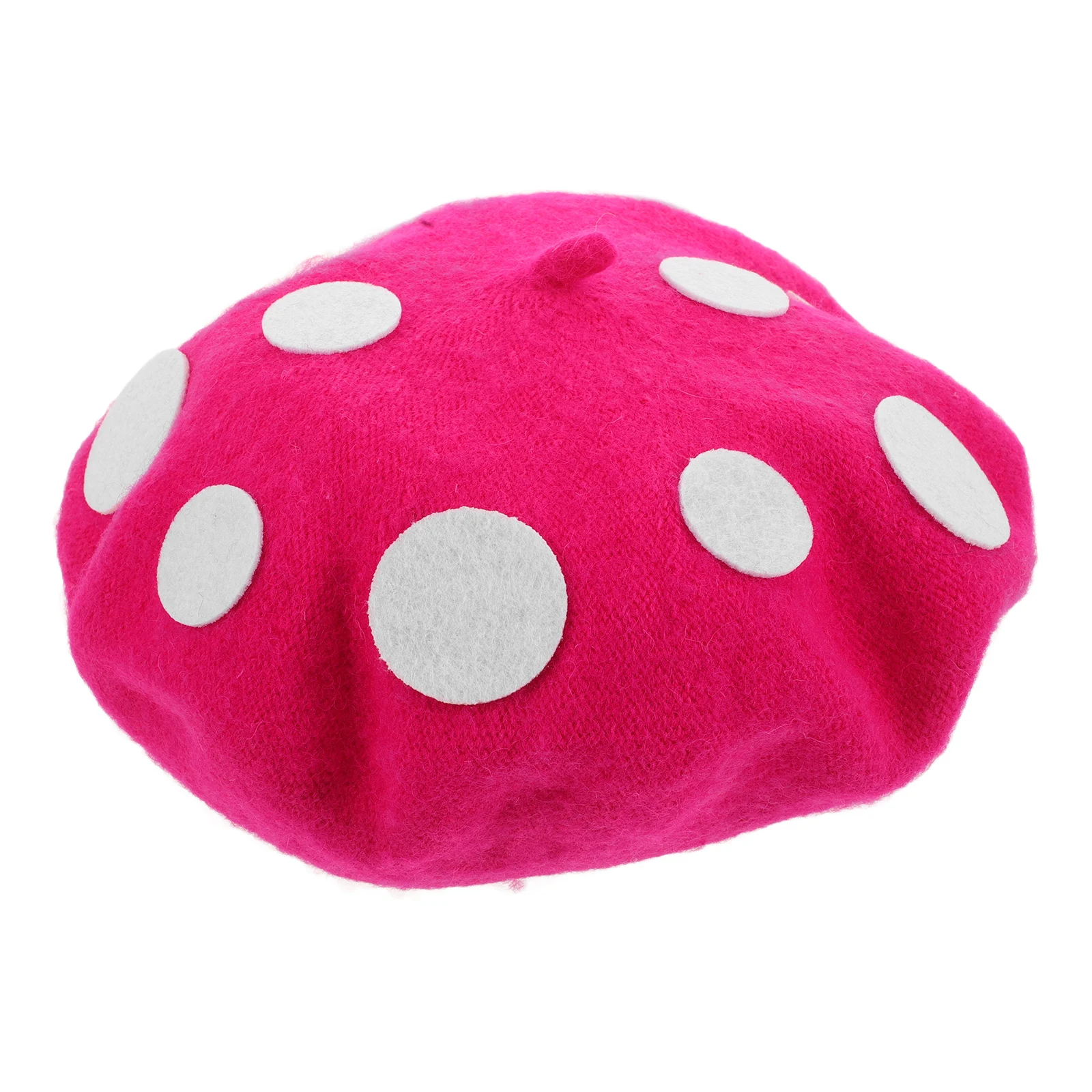 

Mushroom Beret Wool Cap Party Favor Decor Christmas Headband Role Christmas Headband Play Women Adult