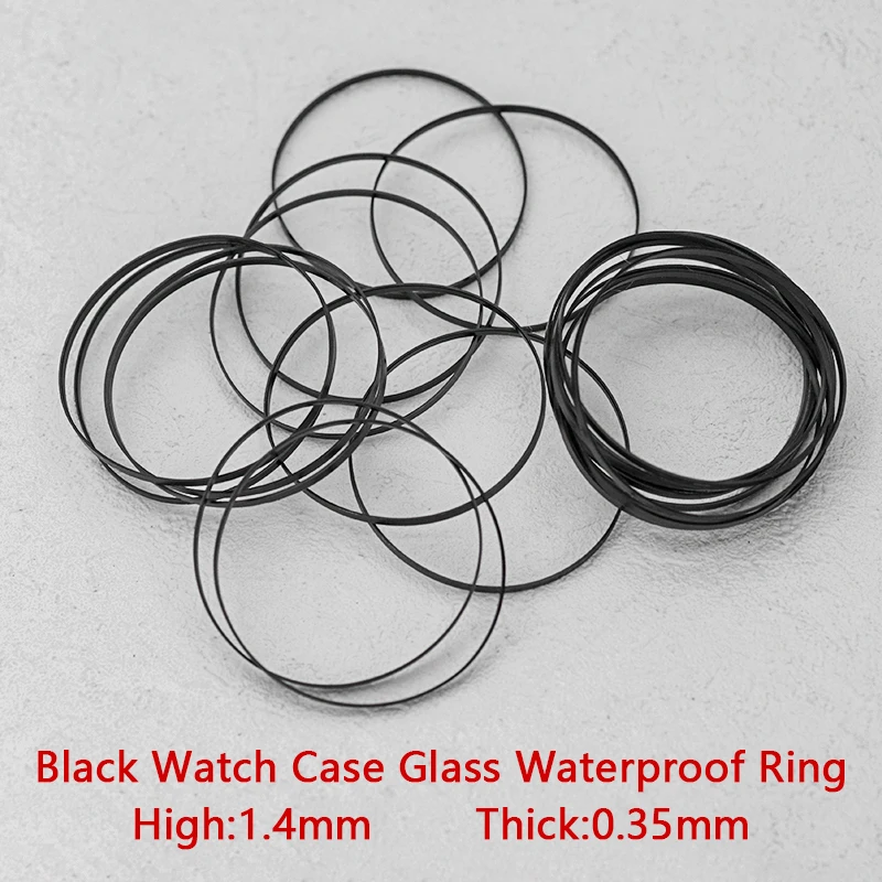 

Black Watch Glass Gaskets 2/4-Piece Set Diameter: 28-32mm Height: 1.4mm Thickness: 0.35mm Case Crystal Glass Gaskets