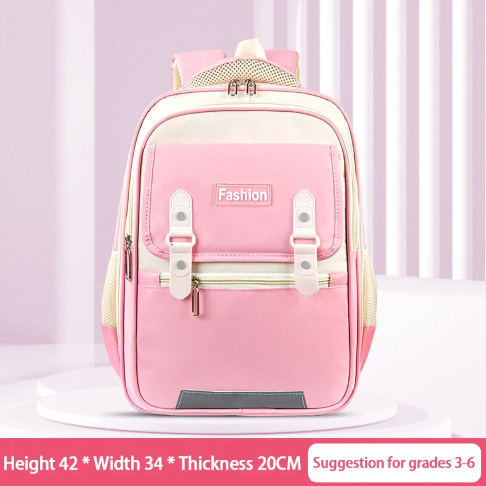 

Fashion Waterproof Backpack Large Capacity Spine Protection School Bag Lightweight Load Reduction Shoulder Bag Unisex