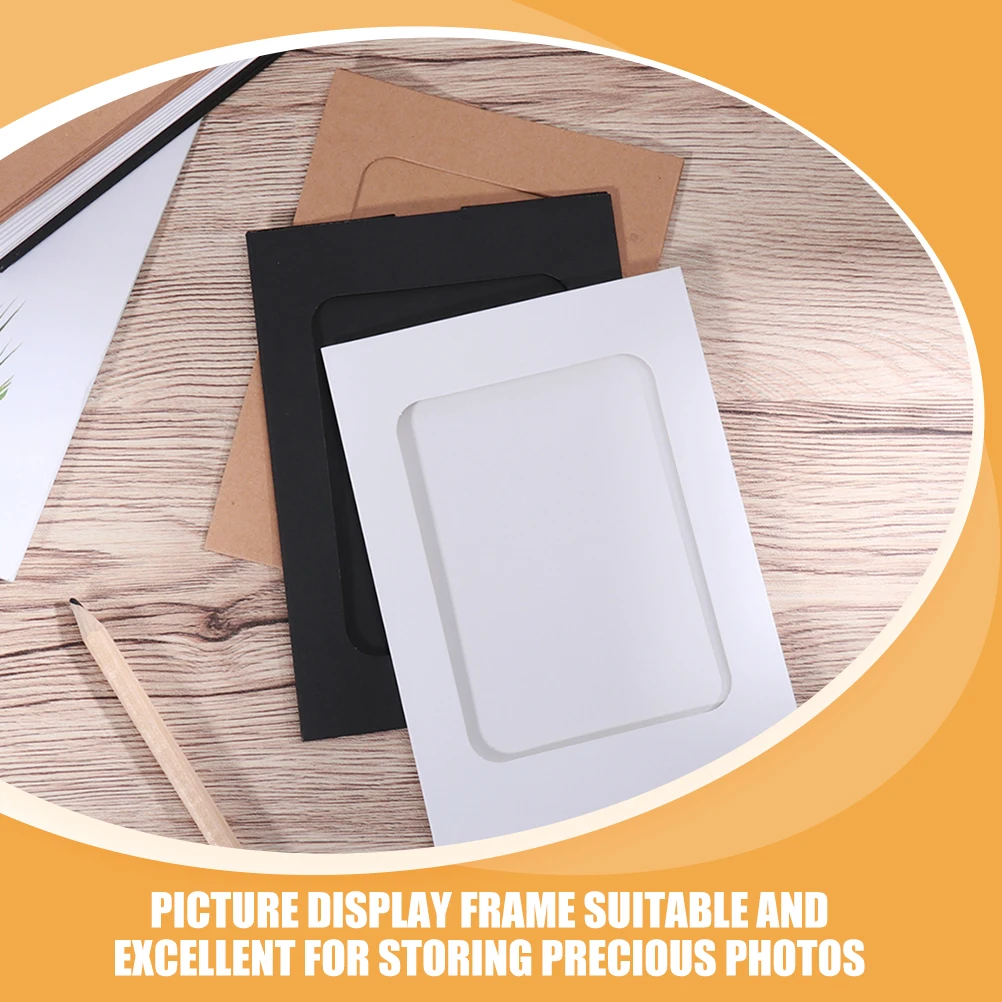 

1Set Kraft Paper Photo Frame Decorative Picture Frame for Home Wall Hanging Chic DIY Display Graduation Travel Memories