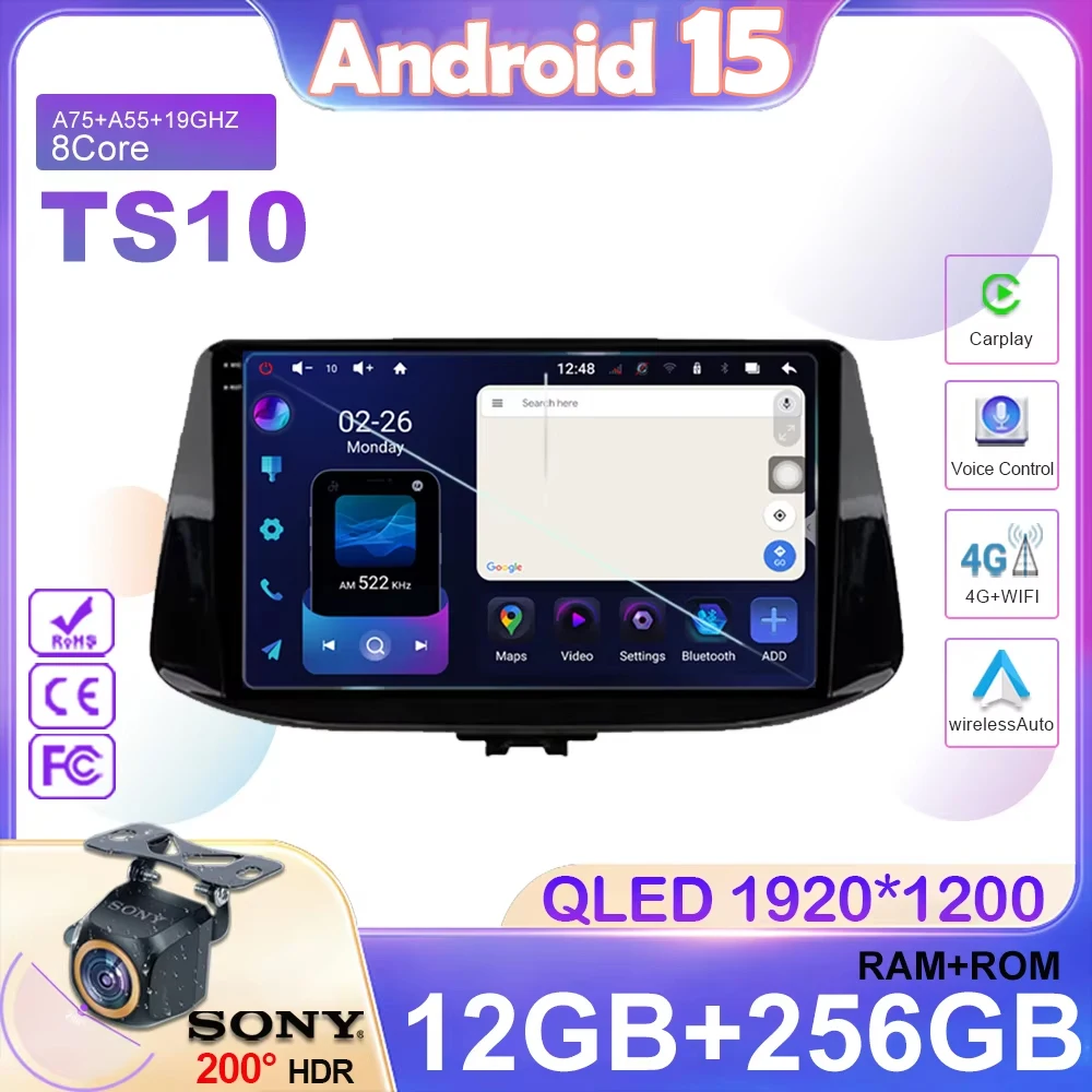 Android 15 Car Radio For Hyundai I30 2017 - 2019 Navigation GPS Android Auto 5G Screen Wifi Multimedia Player Bluetooth No 2din