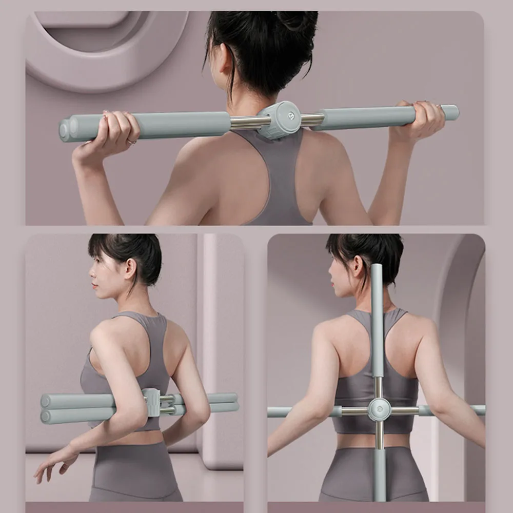 Folding Yoga Stick Adjustable Universal Yoga Stick for Adults And Children Correction Of Standing Posture Back Shape Correction