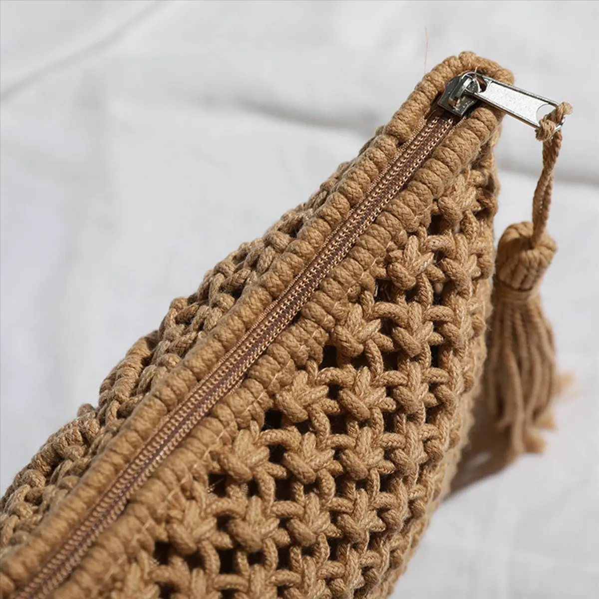 

N95R 2X женская хлопковая сумка ручной работы, соломенная сумка, кошелек для монет, сумка для мобильного телефона, клатч, сумка с кисточками, хаки