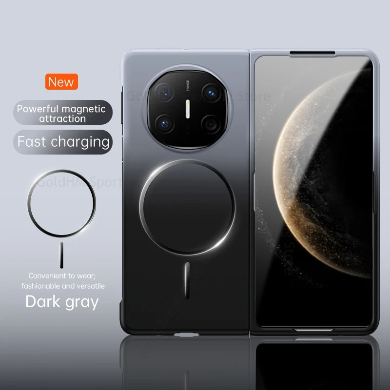 

Skin Feel Gradient PC Phone Tough Case For Huawei Mate X6 X5 5G Wireless Charger Magsafing Cover For Huawei Mate X3 For Magsafe