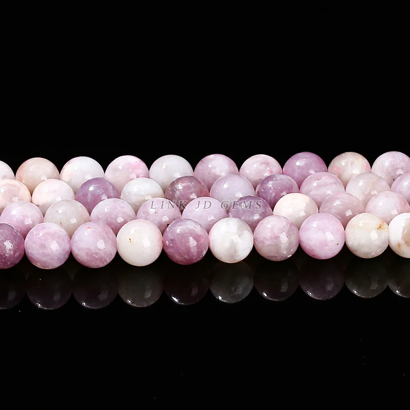 1A Natural Plum Flower Tourmaline Beads Round Loose Spacer Beads 6 8mm Pick Size For Jewelry Making Handmade Bracelet Accessory view 5