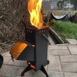 Minor portable wood stove strong outdoor camping stove Combustion durability camping equipamiento cooking picnic Camp out