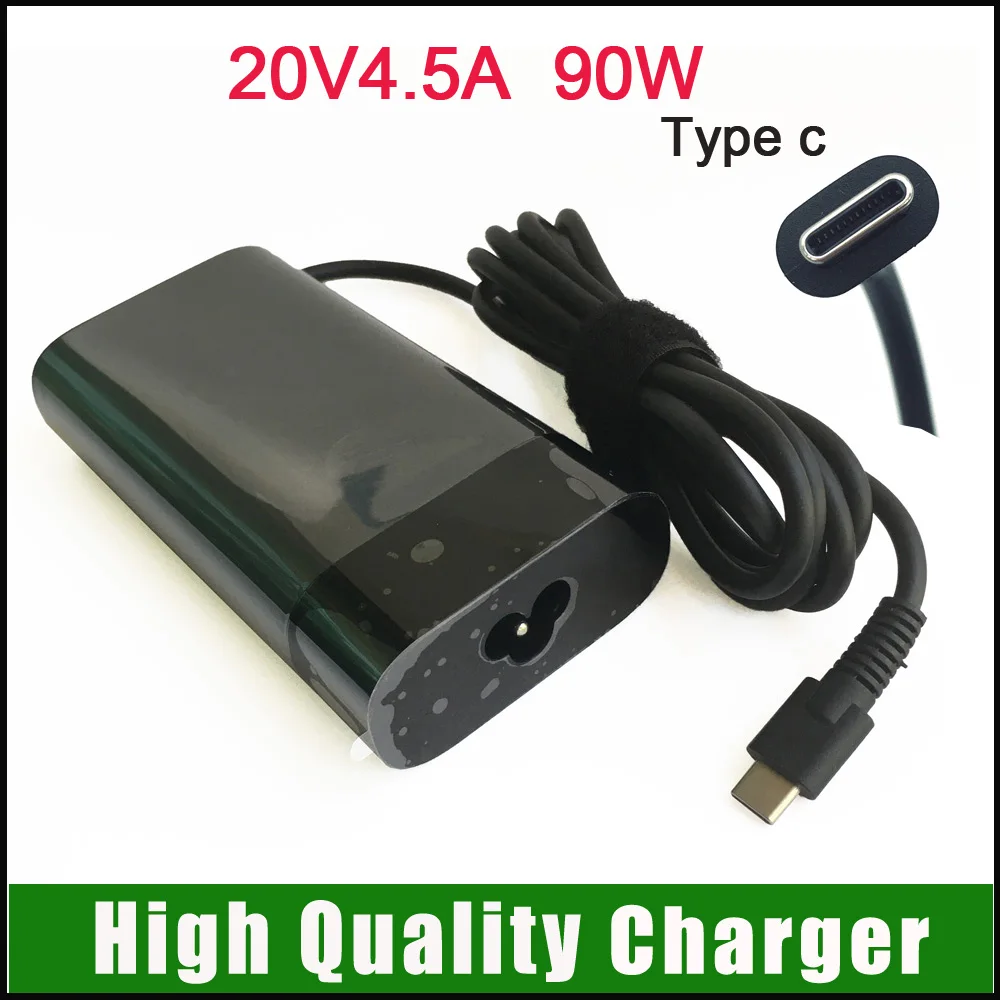 Оригинальное зарядное устройство USB-C 90 Вт, 20 В, 4,5 А для HP Spectre X360 15 2017, адаптер переменного тока типа C для ноутбука