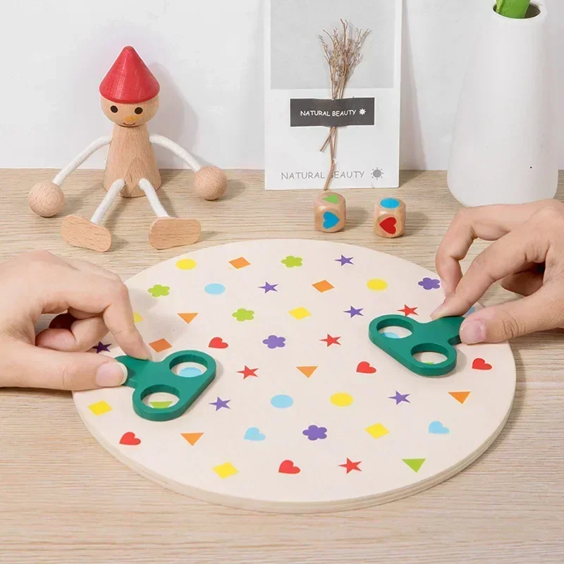 Juguetes Montessori a juego con formas para niños, tablero de rompecabezas de Color, entrenamiento de pensamiento lógico, juegos de mesa interactivos, regalos para niños