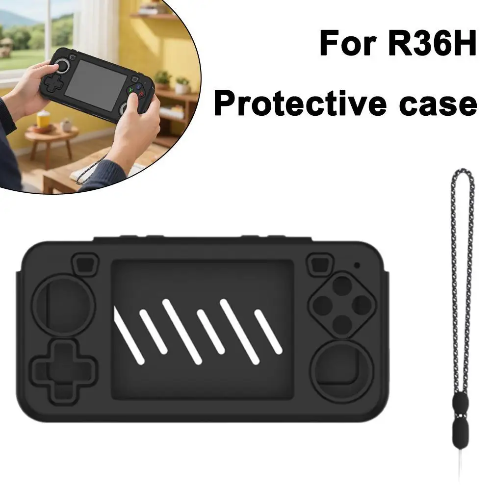 For R36H Silicone Protective Cover Dustproof Solid Color Simple Anti-scratch Washable Storage Case Game Console Accessories