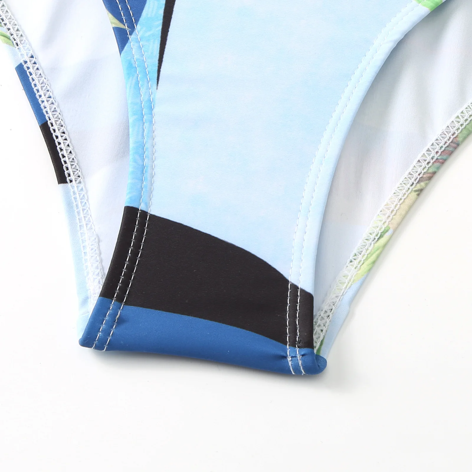 StalSIREN-Maillot de bain une pièce imprimé, décolleté en V plongeant, dos nu, jupe ronde, sexy, froncé, vêtements de plage
