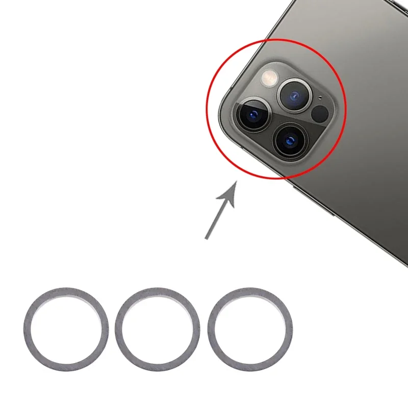 

Rear camera glass lens metal protector hoop ring for iPhone 12 Pro Max