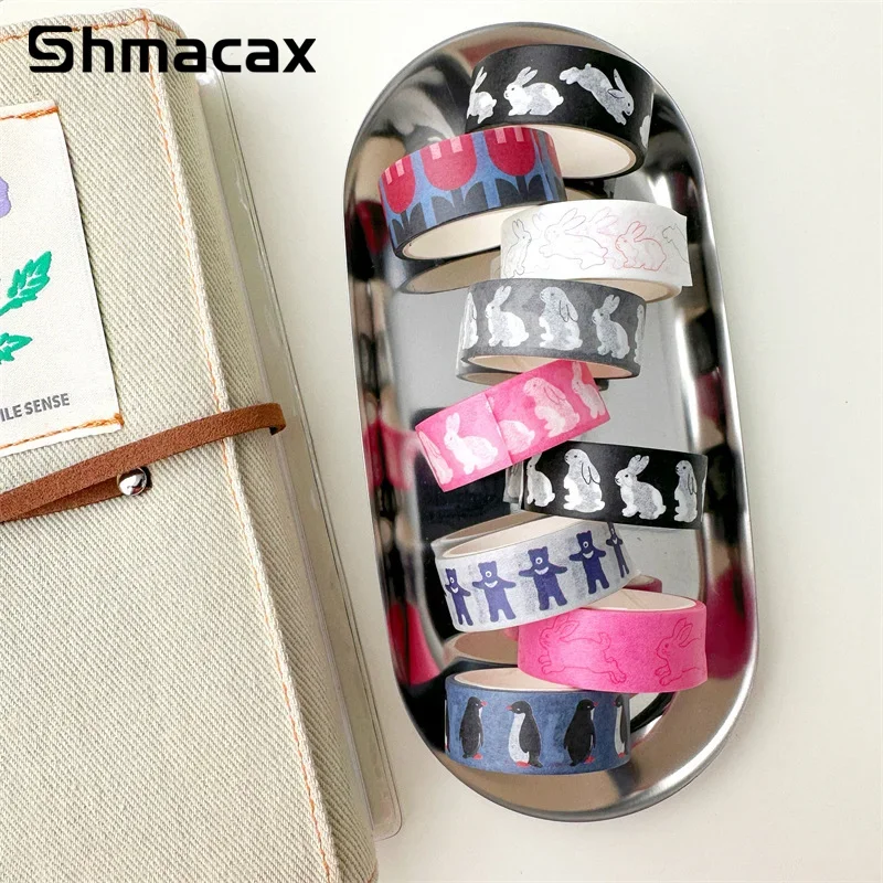 Cute Cartoon Rabbit Penguin  Tape Scrapbook  DIY Notebook Sticker Kawaii Tape Decoration