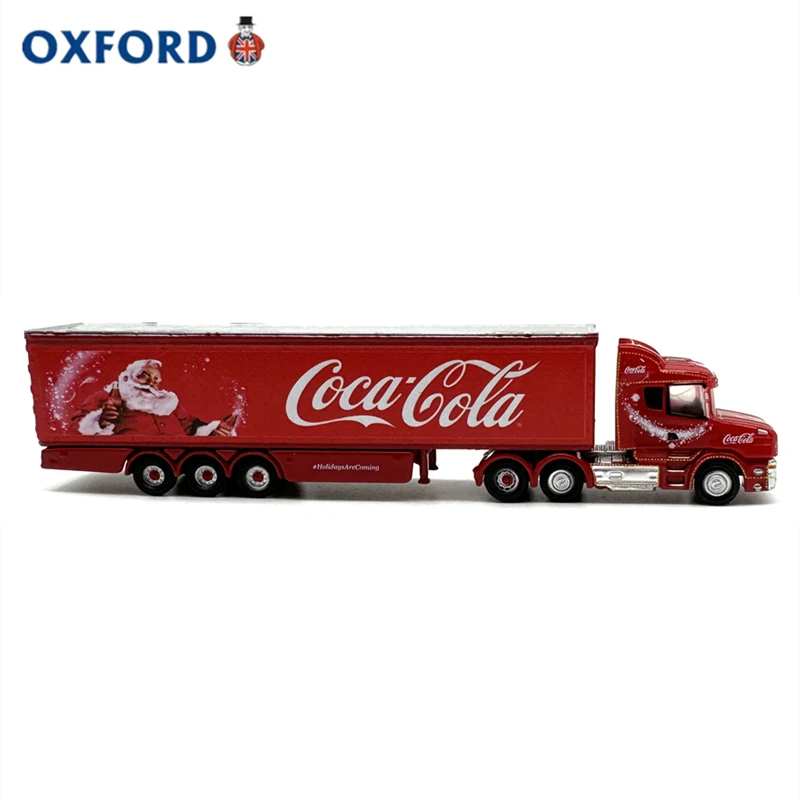 Diecast OXFORD 1:148 Scale Scania Coca-Cola American Truck Alloy Car Model Collectible Toy Gift Souvenir Display Ornaments