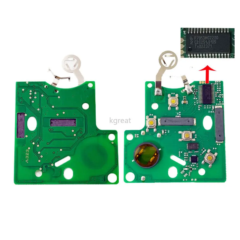 Smart Card Car Key 4 Buttons PCF7953 4A Chip 433Mhz for Renault Clio 4 Captur Passive Keyless Go Entry Remote HandsFree