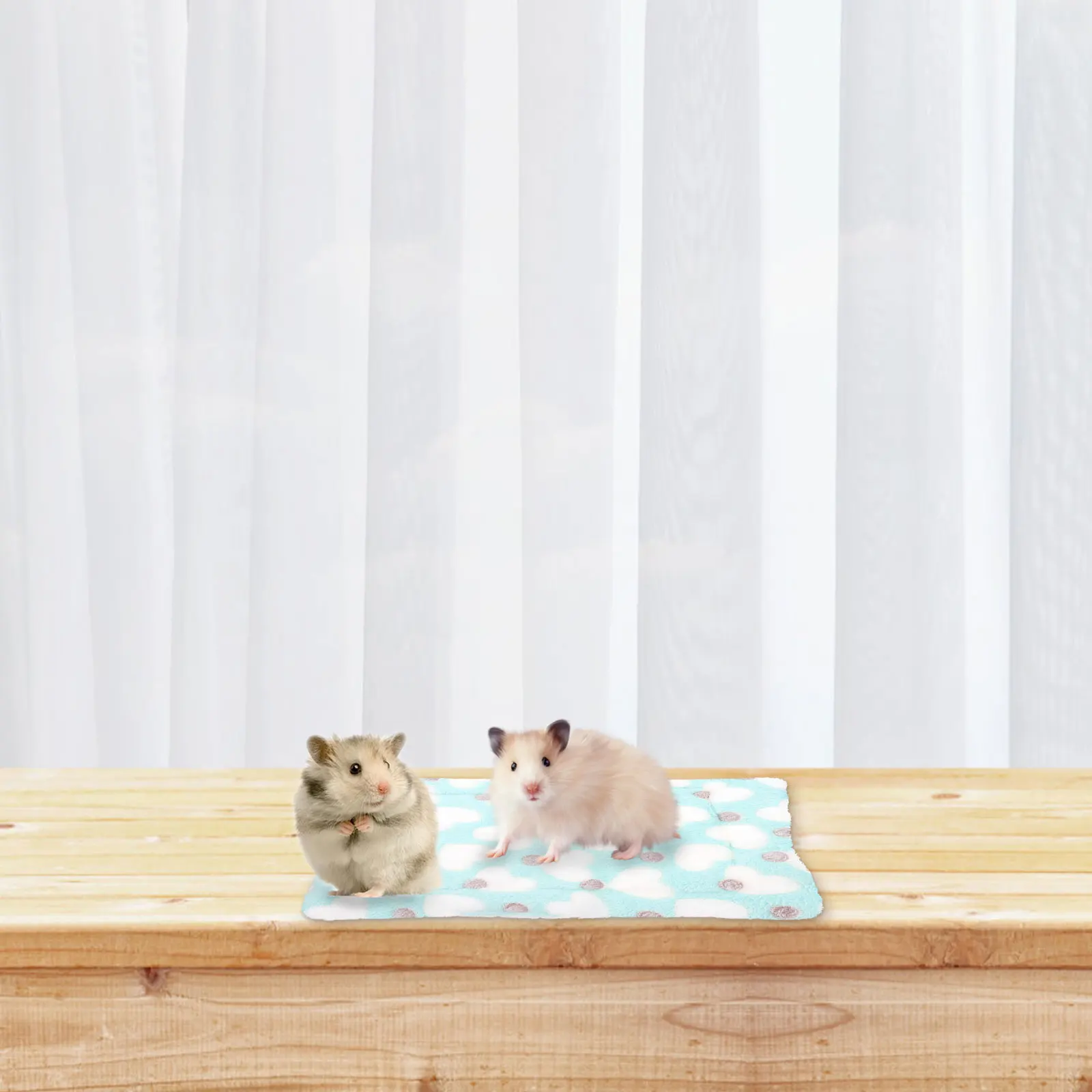 

2 Pcs Pet Warmer Mat Rabbit Sleep Cushion Hamster Bed House Bunny Sleeping Pad Warming Nest along with