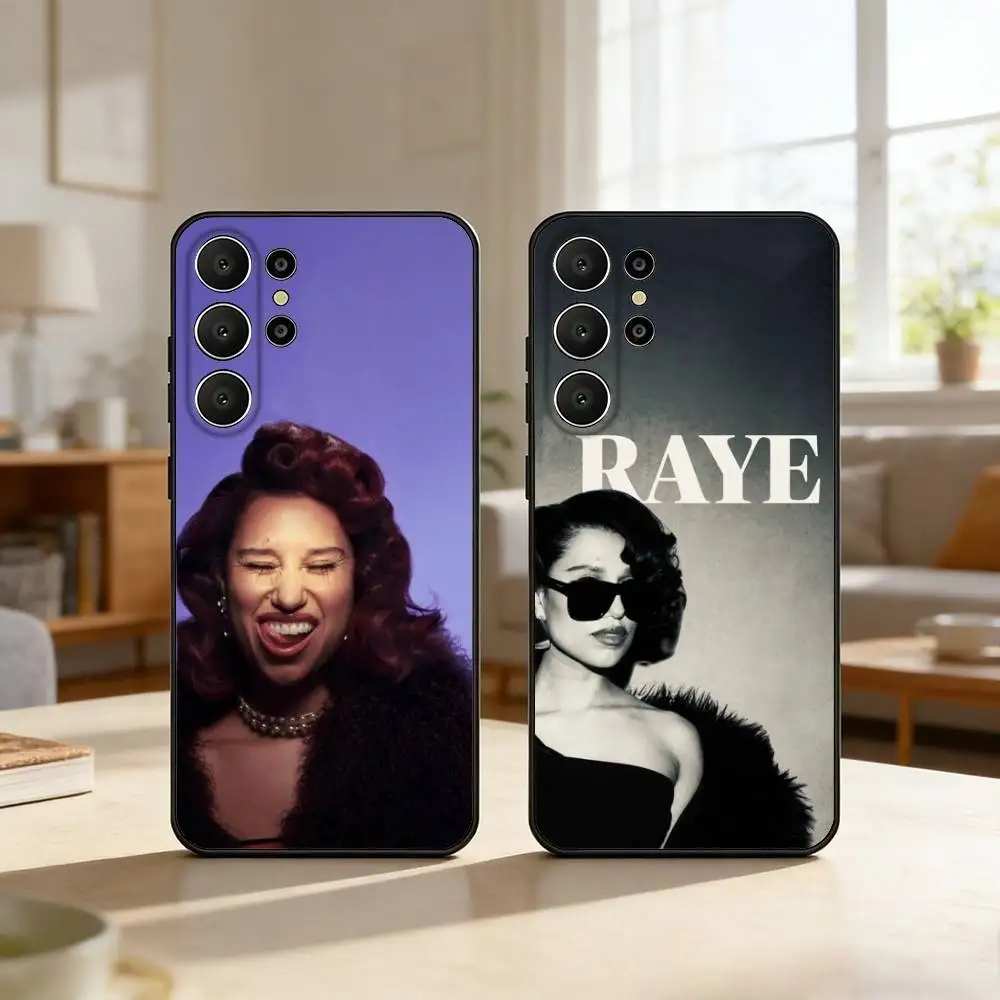 Singer R-Raye Phone Case For Samsung S26,S25,24,23,22,30,21,10,9,Ultra,Plus,Lite,FE Soft Black Case