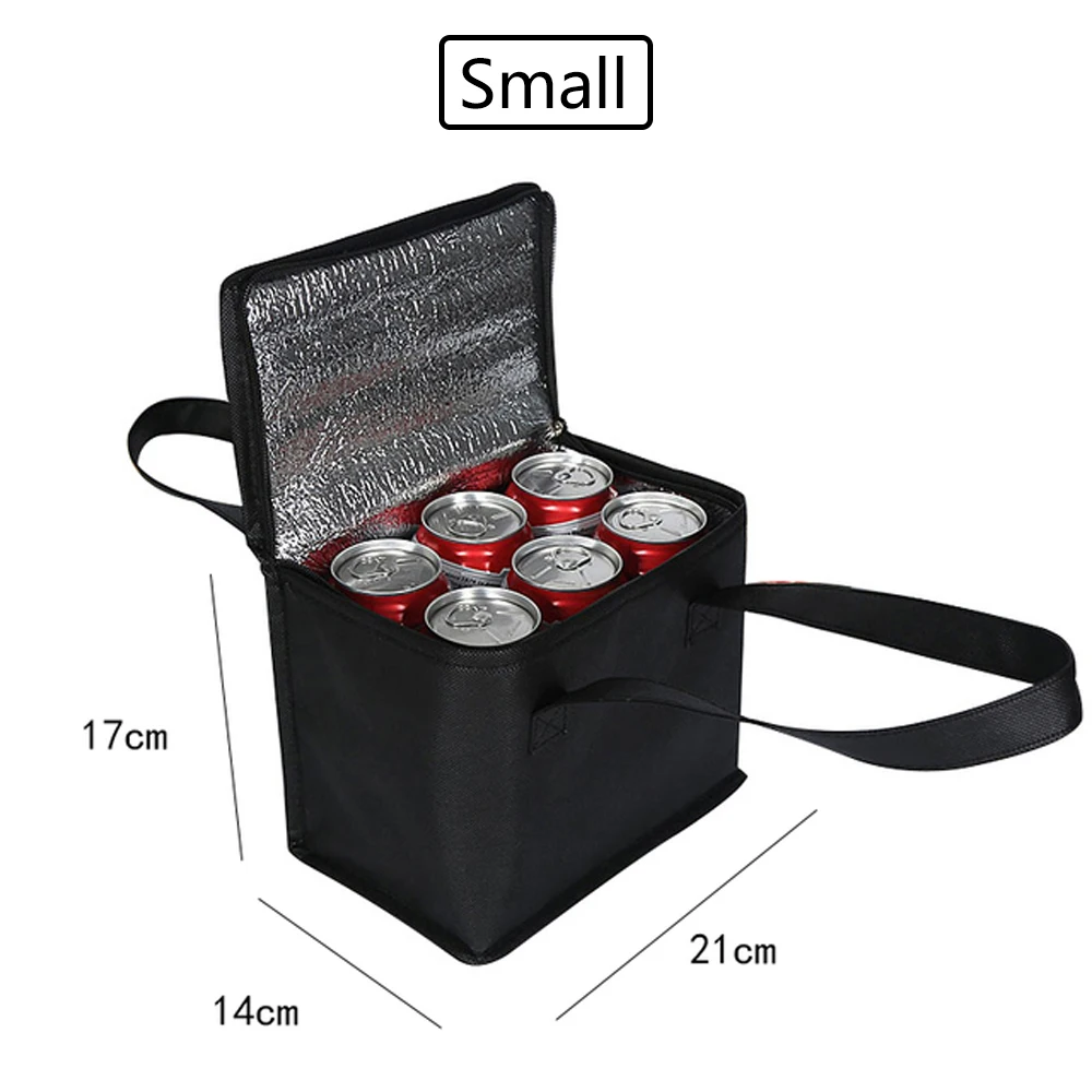 Tragbare Lunch-Kühltasche, zusammenklappbar, isoliert, für Picknick, Eisbeutel, Lebensmittel, Thermotasche, Getränketräger, isolierte Taschen, Bier-Liefertasche