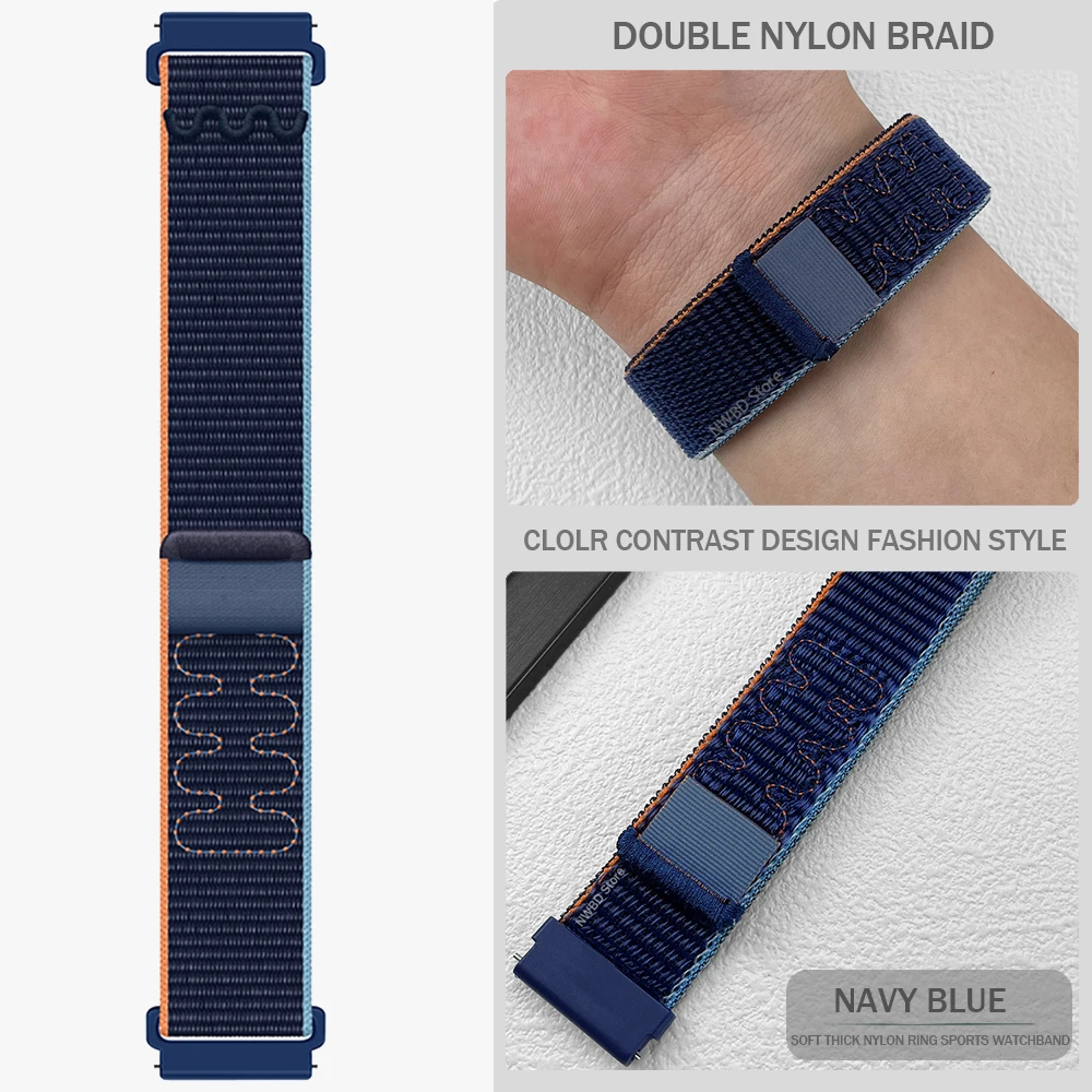 Nylonowy pasek do zegarka HUAWEI 4 46mm GT3 42mm / GT Runner / GT 2 Pro bransoletka do zegarka HUAWEI 3/4 Pro opaska na nadgarstek