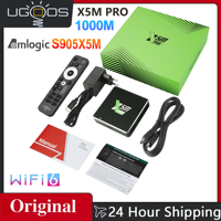 Original Ugoos X5M PRO Smart TV Box Android 14 Amlogic S905X5M LPDDR4 4GB 32GB 2T2R WiFi6 BT5.4 1000M SPDIF USB3.0 Set Top Box