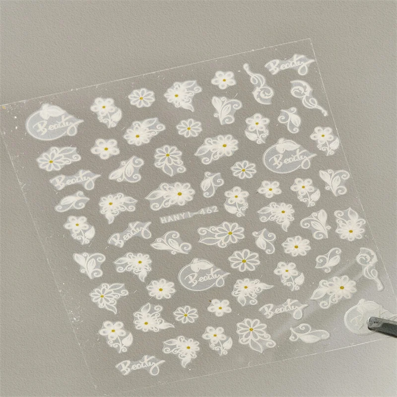 

1 sheet Geometry 3D Nails Art Sticker butterfly Ornaments self-Adhesive Sliders Manicure Accessories