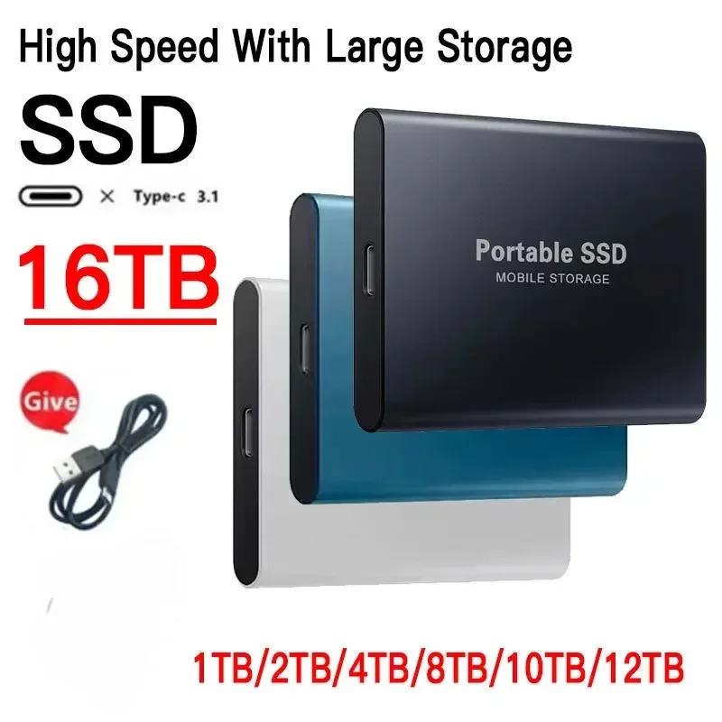 Portable SSD External Hard Drive 1TB USB 3.0 Interface High Speed Original SSD Solid State Hard Disk for Laptop/Desktop Storage