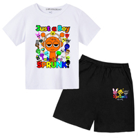 Kids Tee Top Sprunki Game Incredibox Boys Girls Clothes Set T-shirt Shorts 2pcs Tracksuit Outfit leisure Children Summer Tshirt