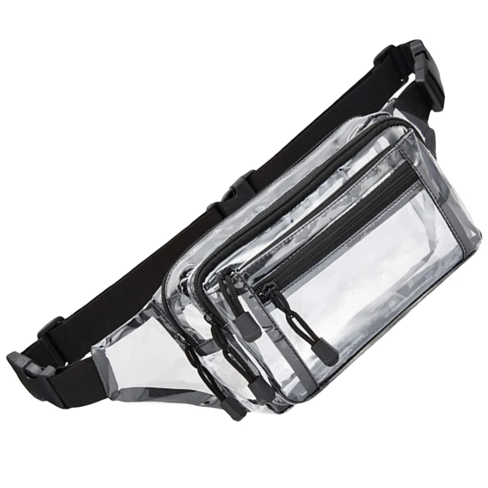 

Waterproof Outdoor Sports Belt Bag Transparent Waist Pouch Black Adjustable Diving Portable Chest Functional Supplies