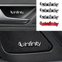 5pcs/10pcs high-quality Metal infinity logo car Hi-Fi Speaker audio Speaker Badge stereo Emblem sticker Auto styling accessories