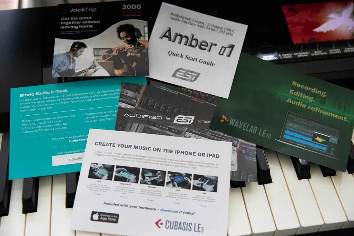 ESI Amber I1 تسجيل احترافي USB 3.1 واجهة الصوت كارت الصوت XLR كومبو ميكروفون Preamp + 48 فولت دعم الطاقة الوهمية #4