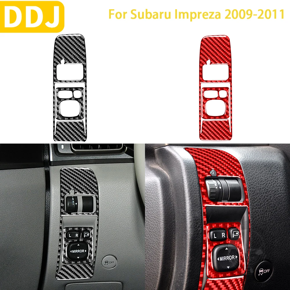 

For Subaru Impreza 2009 2010 2011 Accessories Car Carbon Fiber Interior Dim Light Control Cover Trim Sticker Decoration
