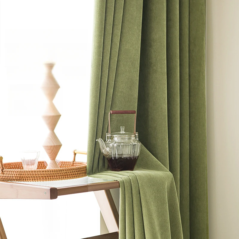 

High End Jacquard, Romantic, Elegant, and Grand Chenille Fabric Thickening High Shading Figure A Living Room Bay Window Curtain