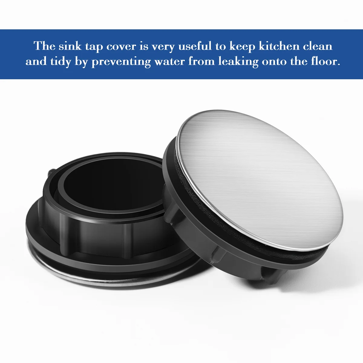 STOBOK-Aço Inoxidável Faucet Hole Cover, Cozinha Sink Tap Hole Cover, Soap Dispenser Hole Cover, Home (25-30mm Hole)