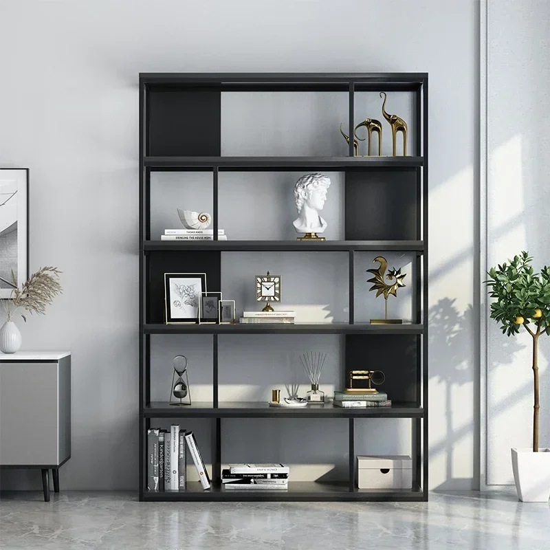 

Light luxury iron art items display on the ground, bookshelf storage, office bookshelf
