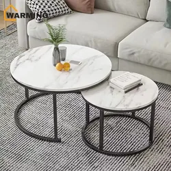 Nordic Simple Coffee Table Modern Creative Home Round Coffee Table Living Room Advanced Sense Iron Art Light Luxury Size Circle